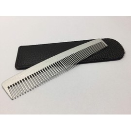 Swedish Crown 2205-A-ET Pocket Comb with Genuine Leather Case