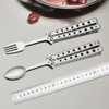 2Pcs Foldable Butterfly Camping Spoon Convenient Detachable Camping Spoon Useful