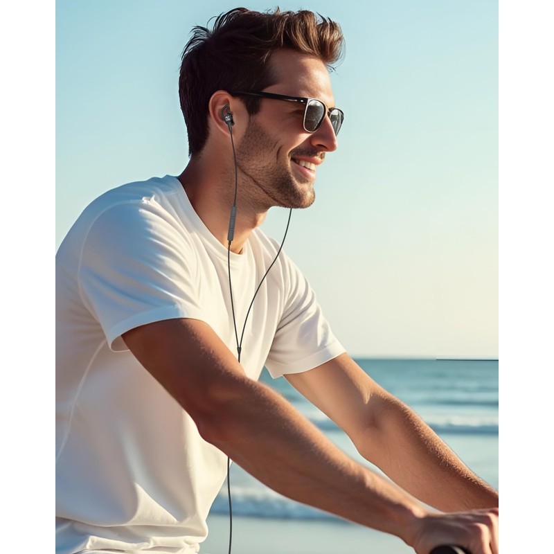 iMangoo for Apple Lightning Headphones MFi-Certified Wired Earbuds Black