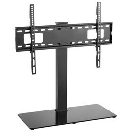 Swivel Tabletop Pedestal Type Monitor or TV Stand with Glass Base for 37” to 70” Screen