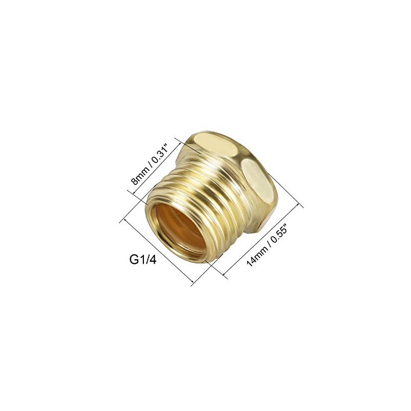 sourcing map Sintered Bronze Brass Housing G Flat Pneumatic Air