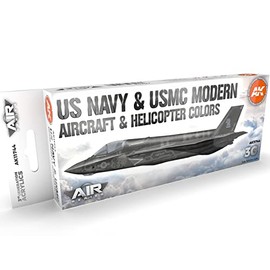 AK Acrylics 3Gen AIRCRAFT SET AK11744 US Navy & USMC Modern Aircraft & Helicopter Set 3G (8 x 17 ml)