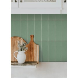 WallPops Subway Green Peel and Stick Luxury Wall Tiles, WPWT6242