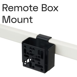 Pedestal Remote Box TV Mount | Practical Holder of Remote Control on the Back of Your Pedestal TV Furniture | Fits Pedestal TV Stand Except for the Linked Tall TV Cabinet | (Black)