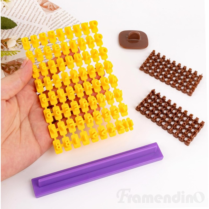 Alphabet Number Cookie Cutter Stamp Set, 5 Piece Alphabet and