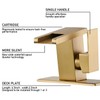 AVSIILE LED Bathroom Sink Faucet, Brushed Gold Waterfall Single Hole