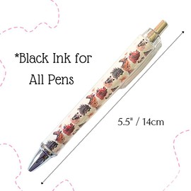 10 PC Horse Pens Horses Ballpoint Pen Western Cowboy Cowgirl Print Desk Decor Stationary School Office Supplies Race Merch Themed Gifts Stocking Stuffers Sticky Notes Pencils for Women Girls Kids