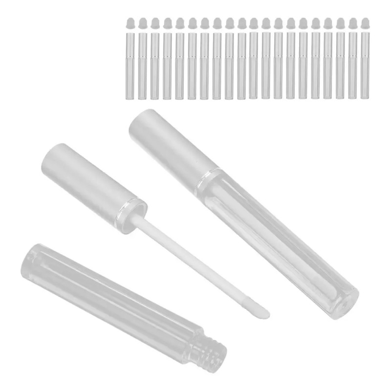 Contenedor De Brillo Labial De Plástico Transparente, 20 Uni