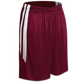 CHAMPRO Women's Dri Gear Muscle Basketball Shorts Cardinal, White