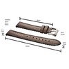 Alpine Genuine Alligator Grain Leather Watch Band with Silicone Waterproof