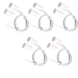 RC-33 NC Recessed Wired Security Window Door Contact Sensor Alarm Magnetic Reed Switch, for Home Security and Burglar Alarm Systems, Sets of 5, White