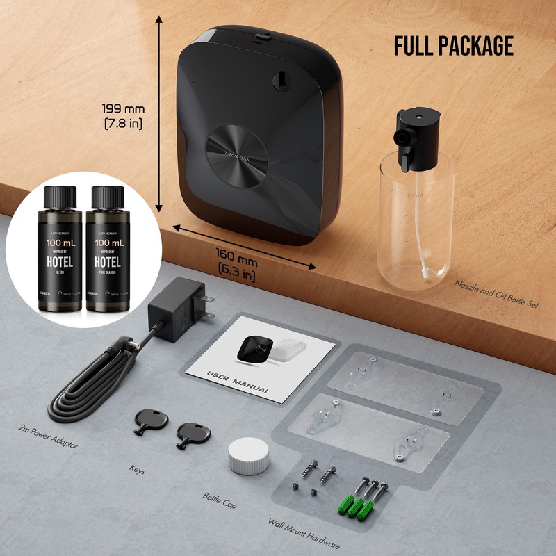 Smart Waterless Essential Oil Diffuser Hotel Scent Starter Kit, 400mL