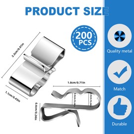 altivox Trailer Frame Wire Clips Solar Panel Wire Clips Stainless Steel Clips 200 Pcs Metal Cable Clips Double Wire Trailer Wire Clips Wire Clamps for PV Wiring Boat Cable, Boat Trailer