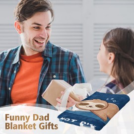 Niyewsor Dad Birthday Gifts, Flannel Blanket Gifts for Dad from Daughter Son, Presents for Daddy on Christmas Birthday Father's Day Thanksgiving