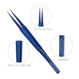 Precision Titanium Alloy Tweezers for Electronics Repair Non-magnetic Non-slip Jump Wire Microscope Tweezers for Micro Soldering Work PCB Motherboard Repair (Straight Tip)