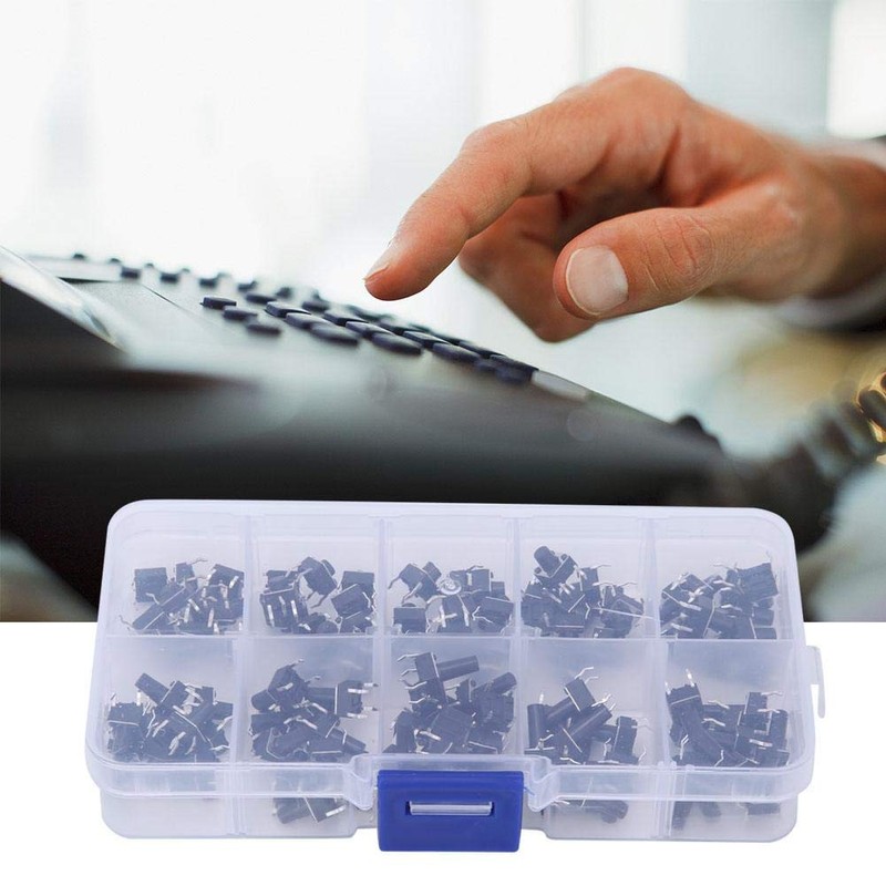 100pcs Tactile Push Button Micro Switch Interruptor de Tacto Momentáneo