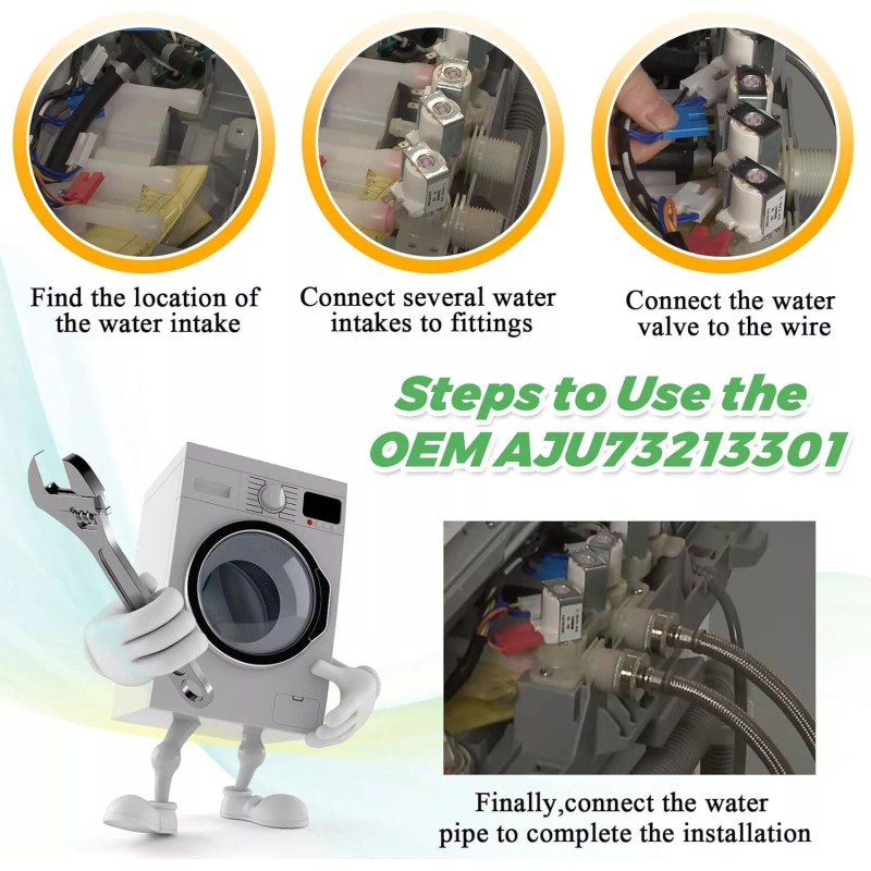 For LG,LG,Kenmore Washer Water Inlet Valve For LG WT5070CW WT4970CW