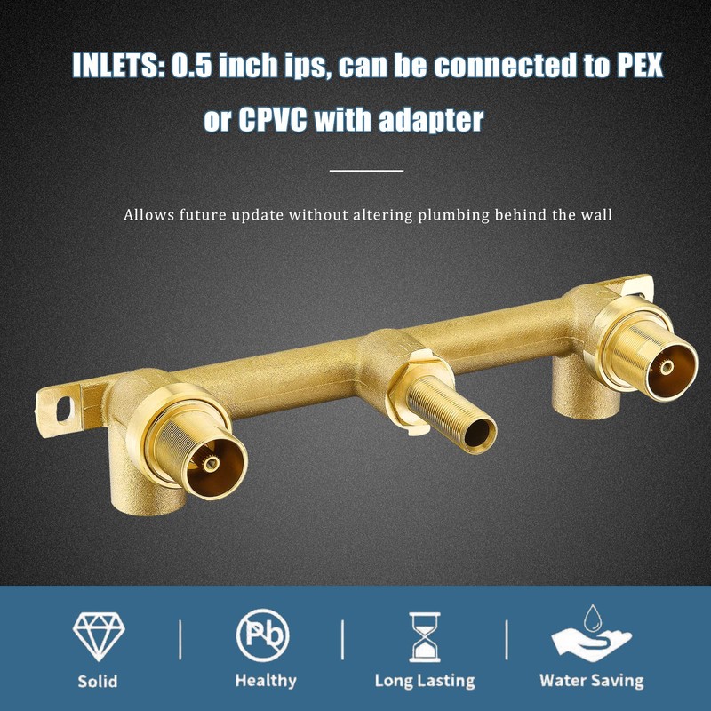 R3500-WL Replacement Rough-in Valve for Delta 2-Handle Wall-Mount Bathroom Faucets