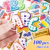 BETESSIN 100 x School Stickers Colourful – First Day of