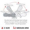 RAM MOUNTS Drill-Down Double GPS Ball Mount for Humminbird Helix