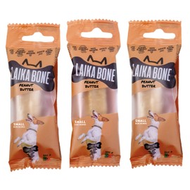 Likeabone Dog Treats - Long Lasting, High Protein, Lactose Free - 100% Natural Cheese Chews - Salmon, Chicken and Peanut Butter Flavors - 3 Count