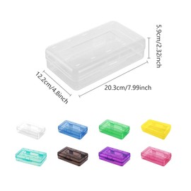 AIMALL Basic Transparent Plastic Pencil Case | Multifunctional Stationery Storage Box | Durable PP Plastic, Water-Resistant, Snap-Closure, Stackable Design | 20.3cm x 12.2cm x 5.9cm