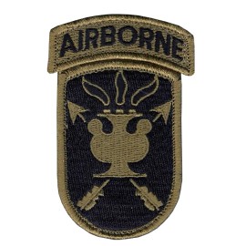 JFK Special Warfare OCP Patch & Airborne Tab Sewn Together w/ Hook Fastener (ea)