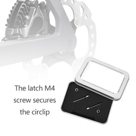 eMagTech 2pcs Bicycle Caliper Screw Brake Pad Bolt Screw Y8J798060 M4 Disc Brake Caliper Bolt Titanium Alloy Pin with Circlips Compatible with Shimano