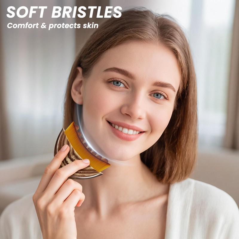 Lymphatic Contour Face Brush,Dry Brushing Face Brush, Lymphatic Drainage Massager