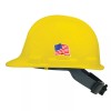 Unbranded/Generic pair - Wavy REFLECTIVE American Flags Vinyl Hard Hat