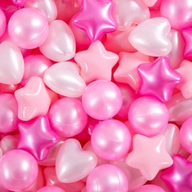 STARBOLO Star Ball Pit Balls for Ball Pits - 200pcs Plastic Toy Balls Phthalate Free BPA Free Crush Proof Play Balls Play Tent Pool Playhouse, Party Custom Friendship Banner Decoration.