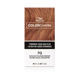 COLORCHARM Permanent Liquid Hair Color for Gray Coverage| 7G Sunlight Blonde Brown| 1.4 Fl Oz
