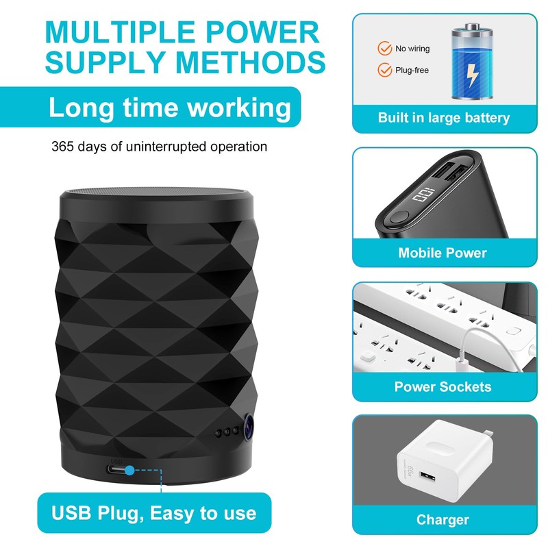 KANUIMA Wireless Home Security Camera with Night Light 4K, Night