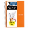 Five Star Spiral Notebook, 2 Subject, College Ruled, 9 1/2"