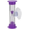 1Pc Purple Timer 3mins Sand Clock Timer Plastic Suction Cup