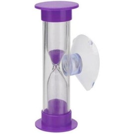 1Pc Purple Timer 3mins Sand Clock Timer Plastic Suction Cup Hourglass Sandglass Desktop Ornament Party Favors，Timers，Kitchen Utensils and Gadgets
