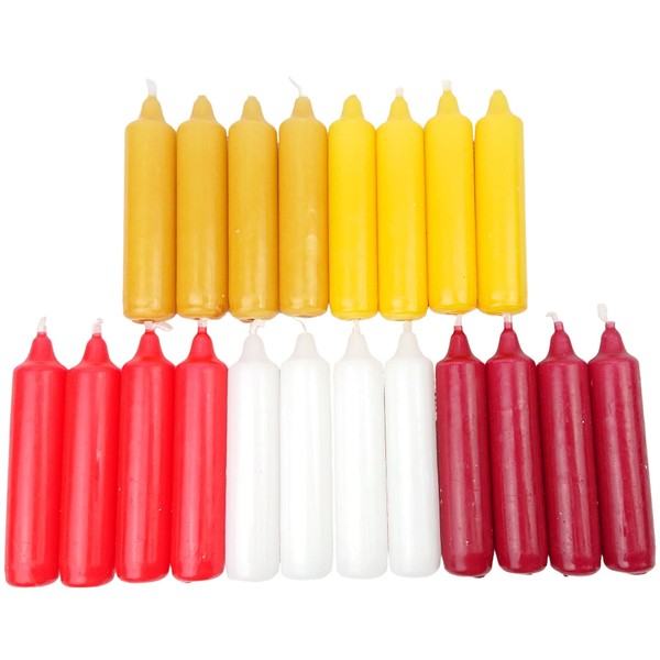 EWA Sample Set Advent Candles with Red + Yellow +