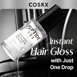 COSRX PEPTIDE 132 Hair Bonding Oil Serum, Travel Size Keratin Treatment for Frizzy, Damaged, Dry Hair – Repairs Split Ends, Adds Hair Gloss with Argan & Jojoba Oils – For All Hair Types – 0.94 fl oz