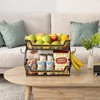 GILLAS 2 Tier Countertop Fruit Basket with 2 Banana Hangers