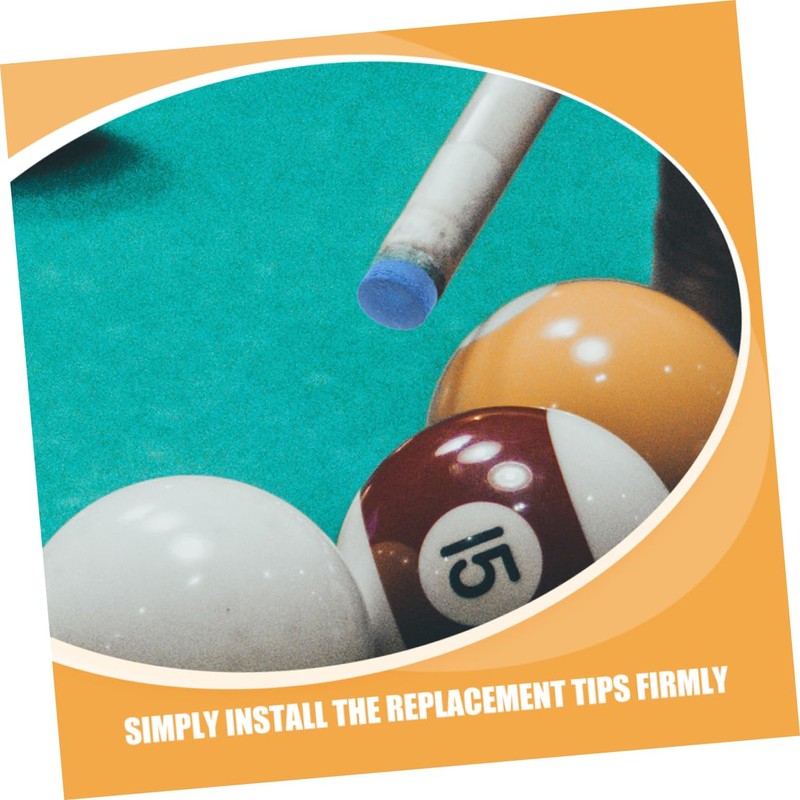 BESPORTBLE Snooker Pool Cue Tips 50pcs Replacement Kit Billiard Cue