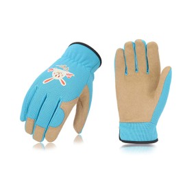 Vgo... 1 Pair Gardening Gloves for Children Aged 3-9 Years, Children's Work Gloves, Soft Safety Gloves for Outdoor Play (KID-SL7362)