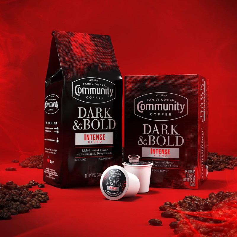 Community Coffee Dark & Bold Intense Blend Ground Coffee, Dark