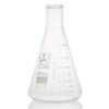 Globe Glass, Erlenmeyer Flask, 4000mL, Heavy Duty, Narrow Mouth, Dual