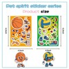 24 Sheets Make a Face Ball Game Stickers for Girls