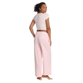 U.S. Polo Assn. Womens Wide Leg Sweatpants with Pockes, Wide Leg Sweats, Cute Sweatpants for Women (Rose Heather, X-Large)