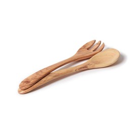 Berard 30 cm/11.8 in Salad Serving Set Provencal, Olive Wood