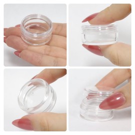 Beauticom New Empty Clear Plastic Cosmetic Containers 5 Gram Size Jars Pot Eyeshadow Container (300PCS)