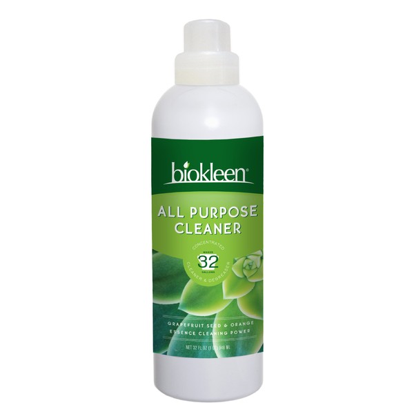 Biokleen All Purpose Cleaner, Super Concentrated, Eco-Friendly, Non-Toxic, Plant-Based, No Artificial Fragrance, Colors or Preservatives, 32 Ounces (Pack of 12)