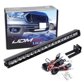 iJDMTOY Lower Grille Mount 20-Inch Single Row LED Light Bar Compatible with 2019-up Ford Ranger, Includes 100W LED Lightbar, Lower Bumper Opening Mounting Brackets & On/Off Switch Wiring Kit