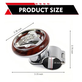 Opuweiy Steering Wheel Knob, Universal Power Ball Spinner Knob with Smooth Ball Bearing for Easy Steering Assist and Control, Compatible with Most Vehicles (Peachblow)